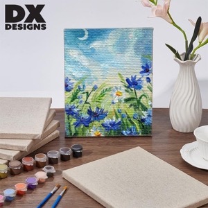 Tela in Misto Lino e Cotone Personalizzata OEM DX DESIGNS, Telaio in Legno Pretrattato per Pittura a Olio e Acrilico - Product Image 3