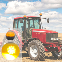 Nouvelle lampe de signalisation 30W IP67, DC 10-110V, ambre, à visser, clignotante/rotative, pour chariot élévateur