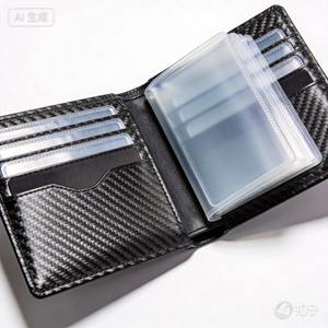 Woven Jacquard Carbon Fiber <b>Wallet</b>-Abrasion-Resistant Lightweight Unisex - Product Image 2