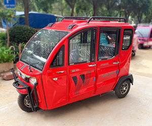 تريسيكل كهربائي مغلق للركاب بقوة 1200 واط و60 فولت، 10 تريسيكلات كهربائية ذات 4 عجلات، سيارة فيلو المتحركة ذات قرص أمامي مغلق + قرص خلفي - Product Image 1