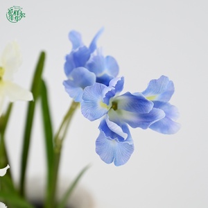 Flores Artificiales de <span class=keywords><strong>Iris</strong></span> de Seda de Alta Simulación, 59 cm, Tacto Real, Color Morado y Blanco, para Decoración de Bodas de Lujo, Hogar, Graduaciones y Eventos - Product Image 2