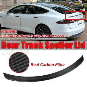 สปอยเลอร์หลังคาร์บอนไฟเบอร์แท้สำหรับรถยนต์ Tesla Model S ปี 2012-2019  ตกแต่งฝากระโปรงท้าย - Product Image 1