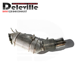 Deleville tuyau de descente d'échappement pour <span class=keywords><strong>BMW</strong></span> 325/<span class=keywords><strong>330</strong></span> G20/G28/G38 2.0T B48 2020-2022 tuyau de descente 200/300 cellule catted tuyau d'échappement - Product Image 5