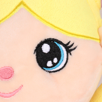BSCI personnalisé Adorable doux rose bleu jaune habillé fille poupée bébé peluche en peluche Kawaii fille poupées pour les filles