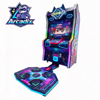 Machine de jeu d'arcade à rythme de danse à monnayeur avec cadre métallique et pédale LED, garantie 1 an pour les centres de jeux