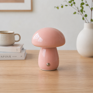 Lámpara de Escritorio LED Inalámbrica con Forma de Hongo, Portátil, Recargable, Luz Nocturna con Control Táctil, Función de Memoria, 3000K, Luz Cálida para Hotel - Product Image 5