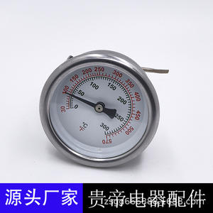 เกจวัดอุณหภูมิแบบแคปิลลารีสแตนเลส 0-300C สำหรับเตาอบไฟฟ้า เปลือกโลหะทนทาน ป้องกันอุณหภูมิเกิน - Product Image 4