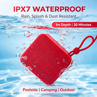 Speaker Portabel Nirkabel Tahan Air IPX7 TWS dengan Waktu Putar 8 Jam untuk Hiking, Kayak, Camping, Rumah, Kantor, Kamar