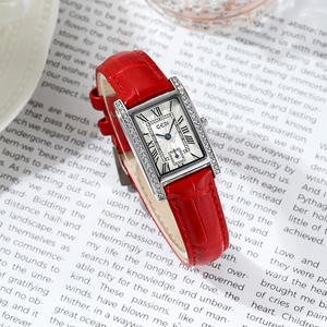 Montre pour femme exquise, style rétro, petite montre carrée, niche et haut de gamme, bracelet en cuir pour étudiants - Product Image 5