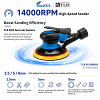 TLB S009 Air Sander 14000RPM Mesin Sander Orbital Acak Pneumatik 5 6 Inci Hook Loop Self Vacuum untuk Pengecatan Otomotif dan Pekerjaan Kayu