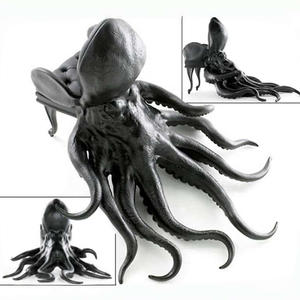 เก้าอี้ทรงปลาหมึกไฟเบอร์กลาสทันสมัย ML08 หุ้มหนังสีดำ สำหรับห้องนั่งเล่น วิลล่า อพาร์ทเมนท์ ห้องรับประทานอาหาร โรงแรม โซฟาต้อนรับ รูปทรงประติมากรรม - Product Image 5