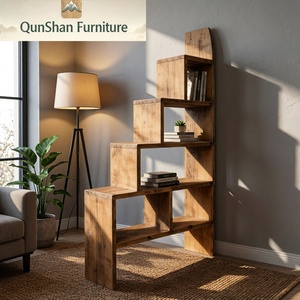 Étagère de rangement en bois massif à combinaison libre, style japonais créatif pour salon - Product Image 1