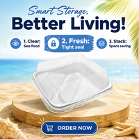 Boîte en PET transparente pour aliments à emporter, boîte en plastique pour pâtisserie, biscuits, desserts et gelées