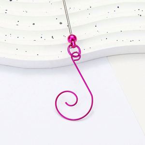 Crochets perlés créatifs pour décorations d'arbre de Noël, crochets métalliques DIY, supports pour ornements festifs, fournitures artisanales pour les fêtes - Product Image 3