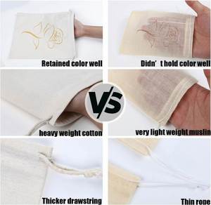 Wholesale Jewelry Home Goods Christmas Banquet Reusable Cotton <b>String</b> Muslin Linen Gift <b>Bags</b> Small Mini - Product Image 4