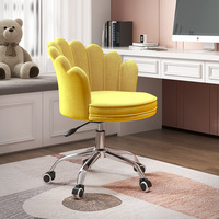 Chaise d'ordinateur compacte à motif de pétales, chaise tendance pour le streaming en direct, rose, mignonne, avec dossier réglable en hauteur, pour étudiants