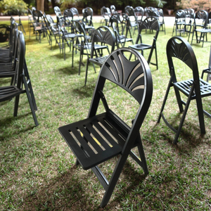 Atacado Preto Folding Resina Jardim Cadeira Branco Wimbledon Cadeira - Product Image 2