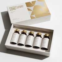 Boîtes rigides personnalisées pour l'emballage de collagène et de peptides avec boîte cadeau haut de gamme en bronze pour médicaments