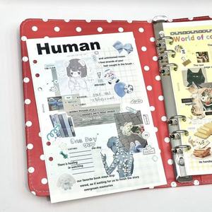 Custom <b>A5</b> Loose-Leaf Leather Hardcover Financial Planning Journal Multi-Slot Work Record Book Cross-Border Accounting <b>Notebook</b> - Product Image 5