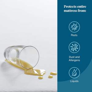 Drap <span class=keywords><strong>de</strong></span> lit protecteur lisse hypoallergénique 100% Protège-matelas imperméable - Product Image 2