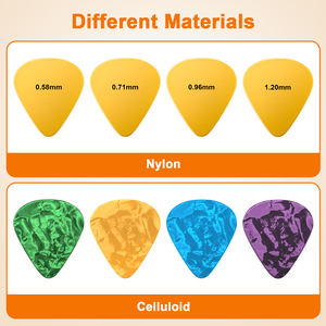 Set di Plettri <span class=keywords><strong>per</strong></span> Chitarra Personalizzati all'Ingrosso 0.58/0.71/0.96/1.2mm in <span class=keywords><strong>Nylon</strong></span> e Celluloide <span class=keywords><strong>per</strong></span> Plettri da Chitarra - Product Image 5