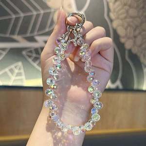 สายคล้องมือถือแบบใสประดับคริสตัลวิบวับ ป้องกันการตกหล่น รุ่น HUICAI-Beaded ความยาว 70 ซม. สำหรับสมาร์ทโฟน ขายปลีก - Product Image 2