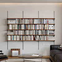 Étagère murale moderne réglable avec rail de suspension, étagère de présentation modulaire flottante pour salon