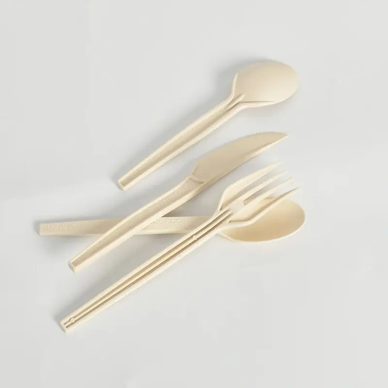 Factory Directly Price Disposable Cornstarch Knife Fork And Spoon Food Grade Plastic Cutlery