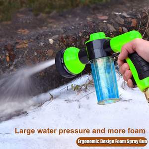 Pistolet à mousse pour tuyau d'arrosage, 8 modes réglables, pour lavage de voiture - Product Image 6
