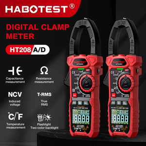 Multímetro de Gancho de Alta Precisão HT208 1000A 1000V AC/<span class=keywords><strong>DC</strong></span> True RMS Digital com Medição de Capacitância, Temperatura, Ohm e Frequência (Hz) - Product Image 4