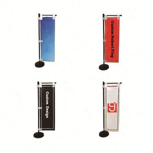 ออกแบบฟรี พิมพ์ดิจิทัลคุณภาพสูง ผ้าโพลีเอสเตอร์ 100% ธงมินิโนโบริสั่งทำขนาด 10x30 ซม. พร้อมเสาธงไฟเบอร์กลาส สำหรับโฆษณา - Product Image 1