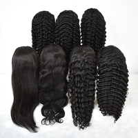 Peluca frontal de encaje completo HD de cabello humano 100% virgen, transparente, sin pegamento, pre-arrancada, superventas 2026