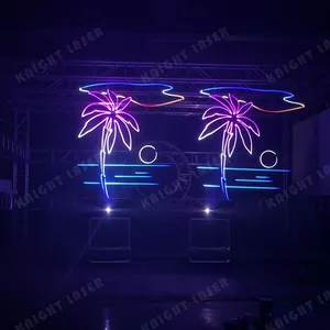 Projetor de animação colorida de 5 watts para show de palco, luz laser para casal dançando para boate