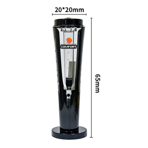 Anpassbarer Logo Bier Turm mit Großem Fassungsvermögen 3L, Hochtransparent, Klar für Bar Zapfhahn, Schwarz, Bier Spender - Product Image 5