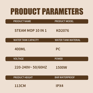 DSP Steam <b>Mop</b> KD2076 Electric Detachable Household Cleaner - Product Image 4