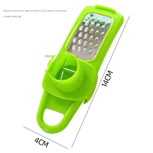 <b>Multifunctional</b> Household Garlic Ginger Grinder Creative Plastic Kitchen Tool Stainless Steel Manual Press <b>Cutter</b> Easy Use Cream - Product Image 1