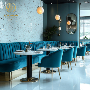 Tavolo Rotondo in Marmo per Caffetteria, Set di Tavoli e Sedie per Ristorante, Divano e Panca per Angolo Bar - Product Image 3