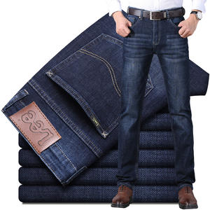 Jeans pour hommes, jambes droites, élastiques, décontractées, automne-hiver, pantalons longs, épais, moyen et solide - Product Image 6