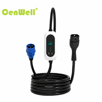 Chargeur EV intelligent portable de type 2 3,5 kW/7 kW/11 kW/22 kW avec application WIFI, indice de protection IP66, câble de 5 m, 200-220 V