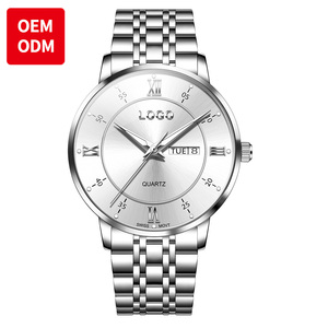 Reloj de cuarzo con calendario semanal resistente al agua de movimiento suizo con logotipo personalizado de negocios clásico de calidad de marca de lujo OEM ODM para hombre - Product Image 4