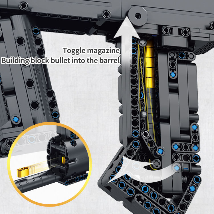 Juego de bloques de construcción de rifle automático para niños