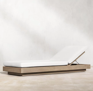 เก้าอี้ไม้สักริมสระว่ายน้ำของโรงแรมหรูสำหรับวิลล่าเลานจ์เดย์เบด - Product Image 4