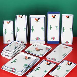 Juego de platos de <span class=keywords><strong>melamina</strong></span> de estilo moderno para restaurante, olla caliente creativa, rollo de carne, <span class=keywords><strong>vajilla</strong></span> plana con diseño de olla caliente antigua de gallo - Product Image 2