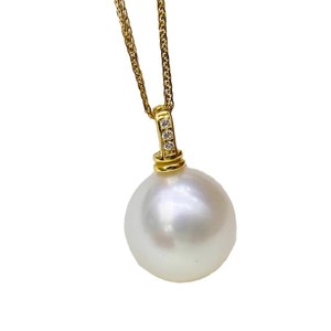 Pendentif en argent simple et tendance 31239DIY avec perles rondes de 9 à 13 mm, accessoires S925, support vide, breloques de collier modernes - Product Image 2