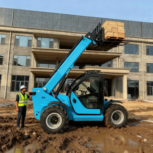 4wd Telehandler Fournisseur 3 Tonnes 4ton 5ton Mini Chariot Élévateur Télescopique Avec 7m 10m 14m 18m Hauteur De Levage - Product Image 4
