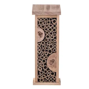 Hanging Bamboo Insect Hotels for Outdoor Garden Decorative Bird House Bee Hive Wooden Insects House