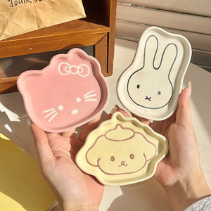Simpatici Piattini per Salse in Porcellana a Forma di Gatto, Stile Giapponese, Dipinti a Mano, 4 Pollici - Product Image 2