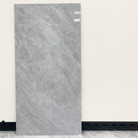 Carrelage en Porcelaine Céramique Luxe Gris Marbre 600x1200mm Poli Texture Pierre Résistant à l'Usure pour Sol Économique