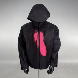 Ensemble de veste coupe-vent imperméable Yingling à changement de couleur avec passepoil réfléchissant personnalisé, survêtement thermique actif pour homme - Product Image 1