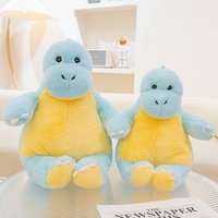 Boneka Dinosaurus Duduk Warna Pastel, Mainan Hewan Isi Lembut dan Halus, Boneka Dino Kartun Lucu untuk Anak-anak, Hadiah Ulang Tahun Bertema Dinosaurus